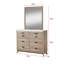 1pc commode contemporaine transitionnelle rustique brun naturel imitation pierre