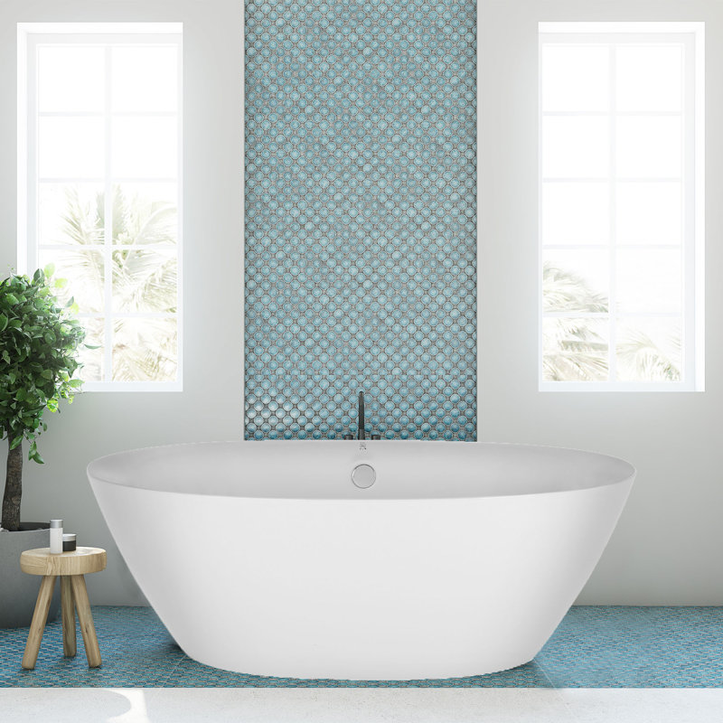 71'' x 35'' Freestanding Soaking Plastic / Acrylic Bathtub