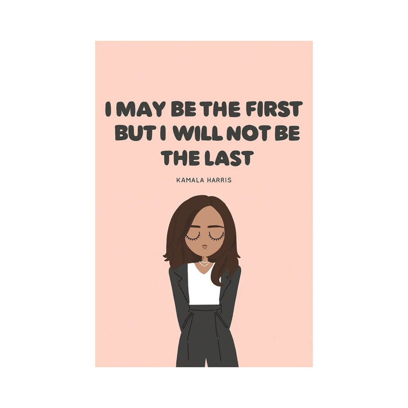 «Kamala Harris Quote», reproduction sur toile tendue, H 26 po x l 18 po x 1,5 po