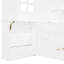 Lit double blanc avec fenêtre, rangement de chevet, étagère et charge pour une chambre à coucher de style esthétique sécuritaire, tiroirs, solution de tablette pour une installation confortable