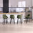 Absalom Swivel Upholstered 25.6'' Linen Counter Stool with Metal Frame-484732096