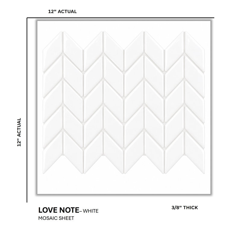 Love Note Diamond Mosaic, White