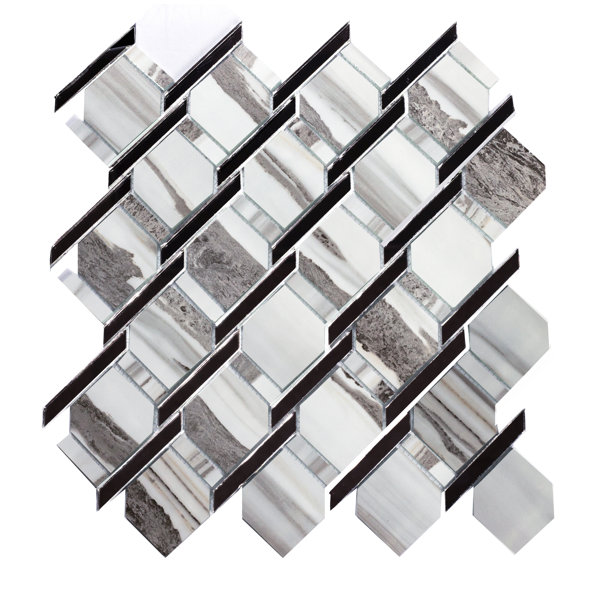 Musico 2" x 3" Glass Square Diamond Mosaic Tile