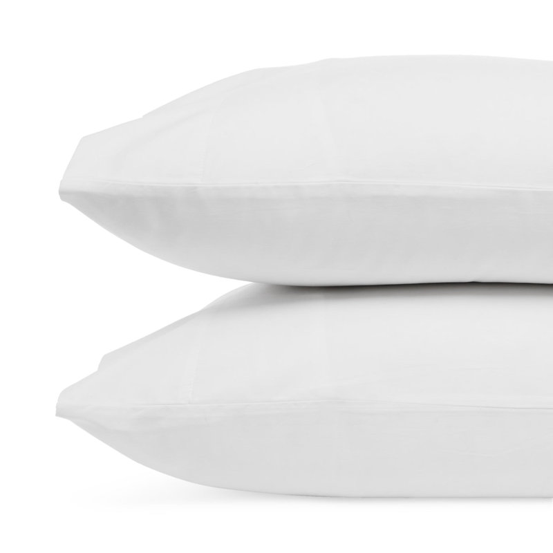 Luxury Organic Cotton Collection Bedding, Queen Pillow Cases, White