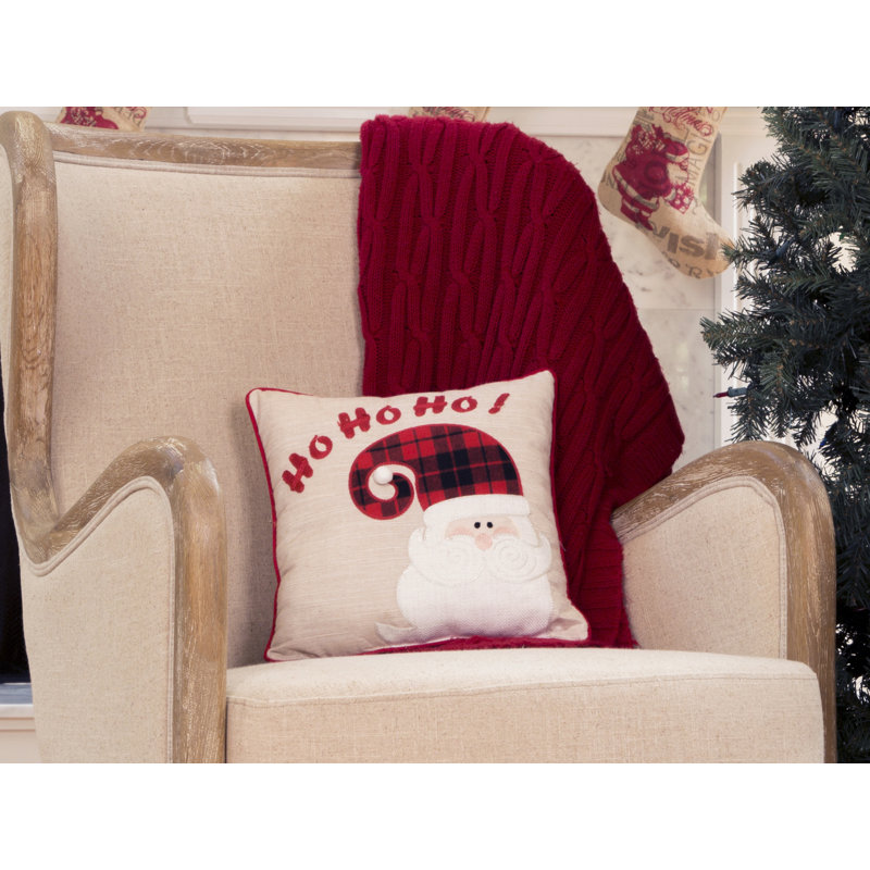 Oreiller de Noël HOHOHO, 13 par 13 pouces