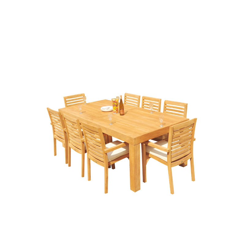 Ensemble de salle à manger rectangulaire pour 8 personnes 130 "Cimah