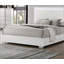 Très grand lit contemporain blanc Eastern