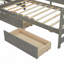 Lit plateforme simple en forme de L avec trois tiroirs de rangement-2124934610