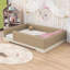 Lit de plancher rembourré avec garde-corps amovibles-370234974-370234973