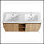 Meuble-lavabo mural 48 po avec lavabo double et portes à fermeture douce pour une décoration moderne