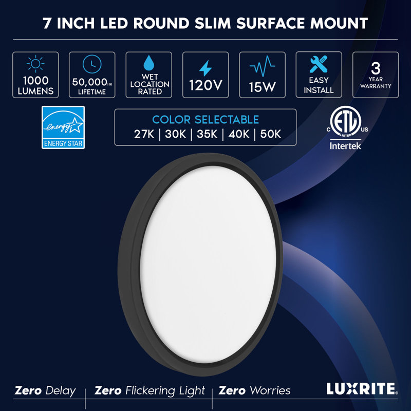 Rosalie LED Flush Mount, Black