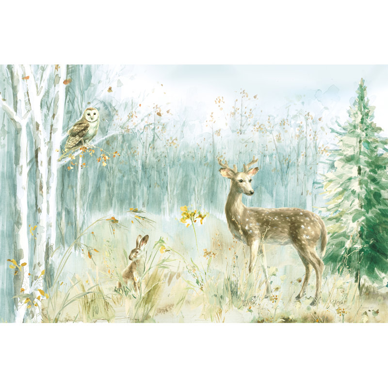 Meadows Edge I by Danhui Nai - Wrapped Canvas Painting, 20cm H x 30cm W