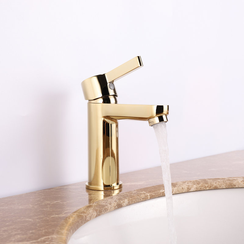 Robinet pour salle de bain à un trou en soie