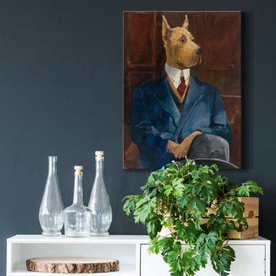 «Inspector Dog Leash» par J Paul - reproduction d'art sur toile tendue