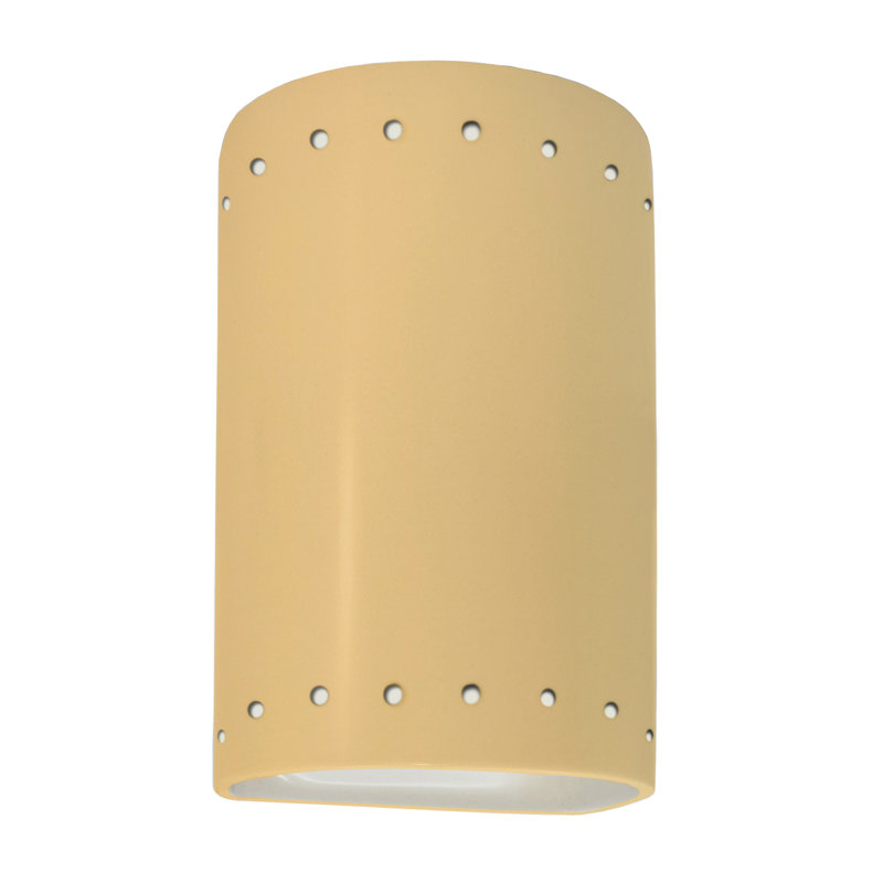 Applique murale 1 lumière Krimhilde, Non, H 9,5 po x l 5,75 po x P 4,5 po, Jaune atténué