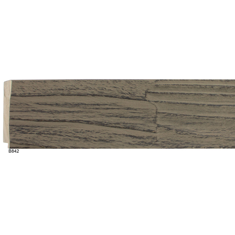 Flat Beveled Wall Mirror, Brown/Gray