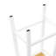 Chaises de bar en bois massif de 25,6 po de hauteur, aspect blanc, repose-pieds, 2 chaises hautes pour la salle à manger, 2 chaises de table blanches et repose-pieds classiques-283576376