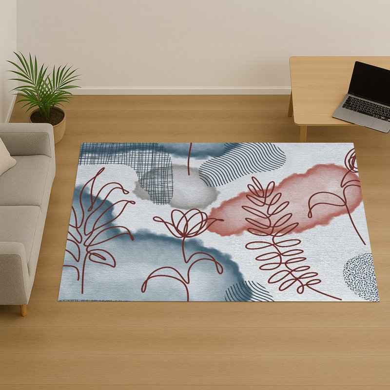 Abstract Area Rug, Rectangle 90 x 150 cm