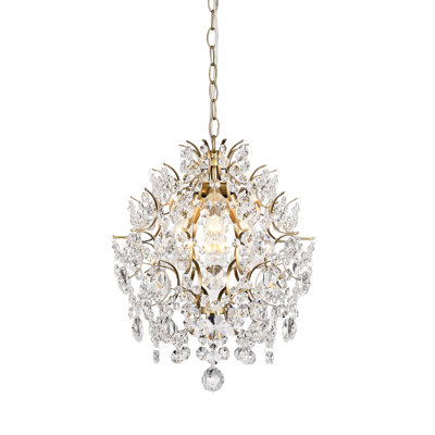 Lustre rond / ovale en laiton brossé à 3 lumières de 16 po Havant