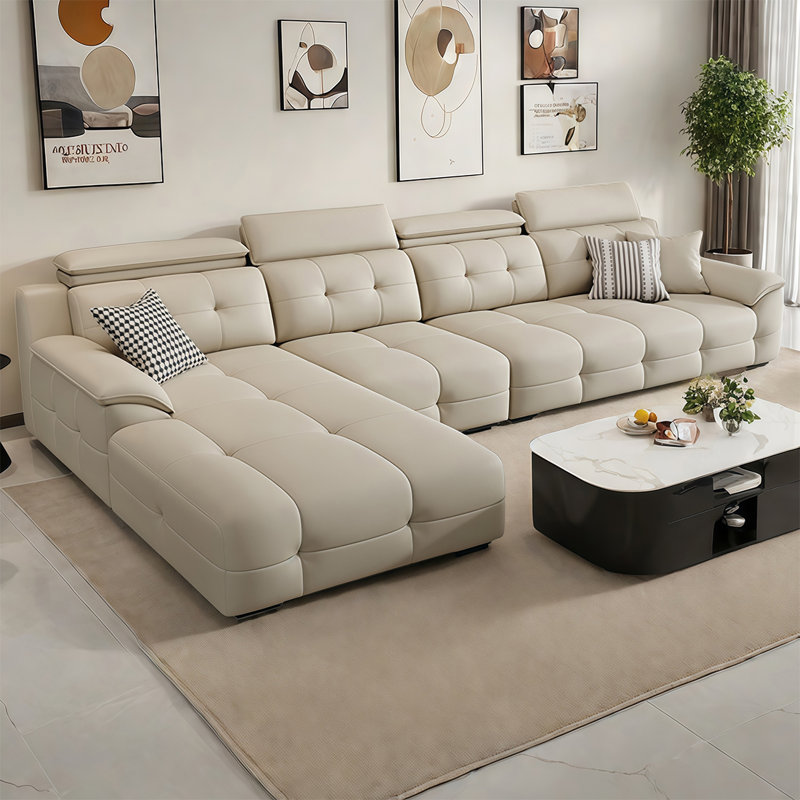 Canapé de luxe italien, H 35,43 po x l 126 po x P 72,83 po, 4