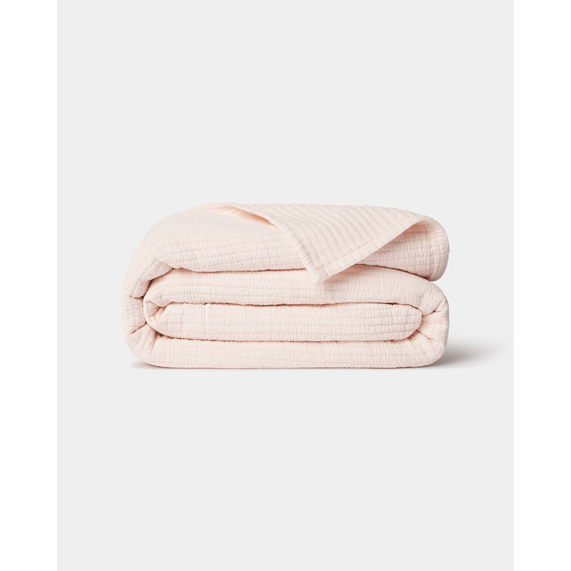 Hudson Cotton Coverlet, Queen, Petal