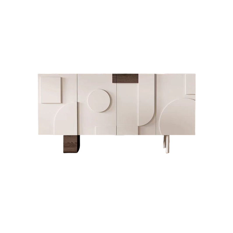 Armoire décorative française simple, Blanc