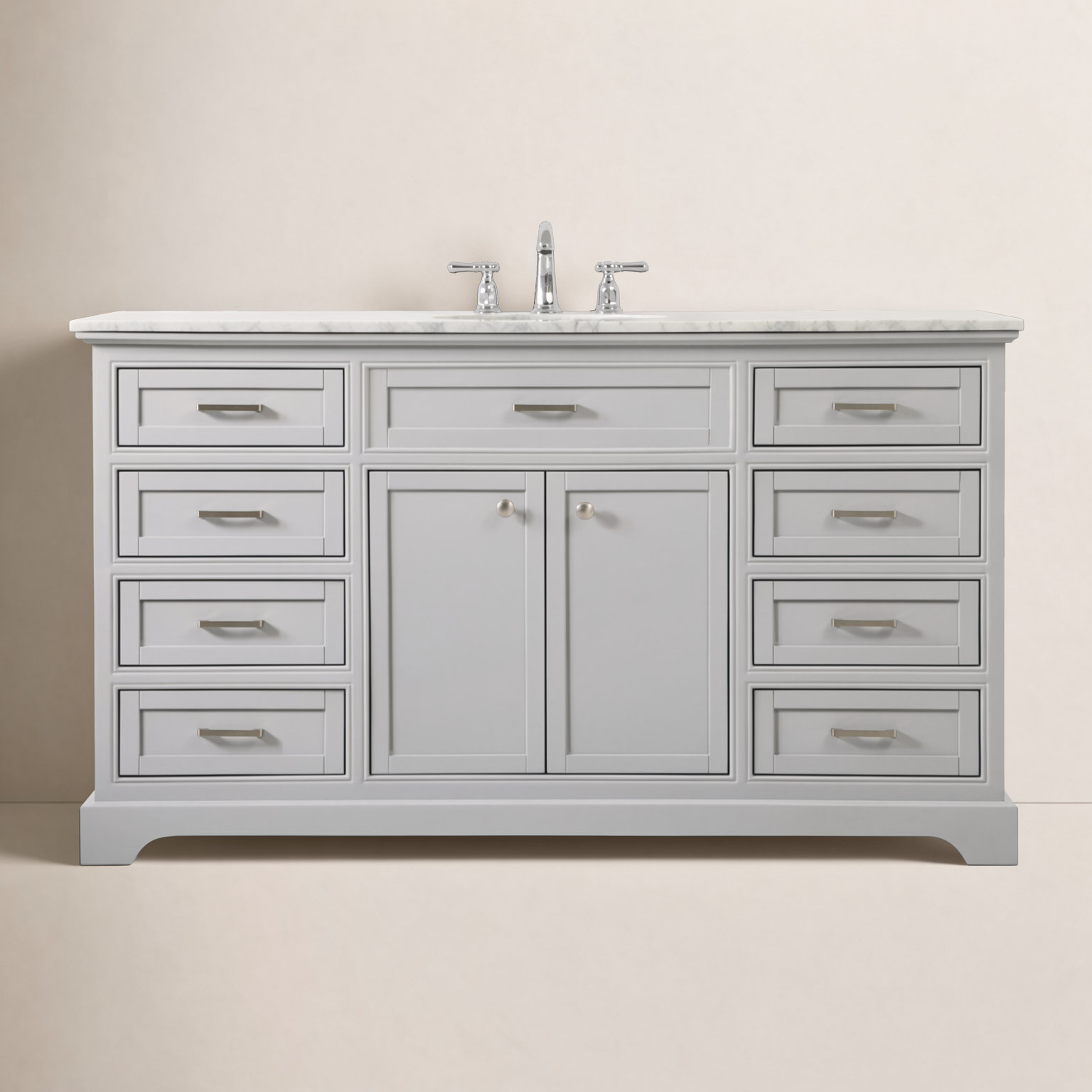 Hermes 60'' Single Bathroom Vanity, Gray