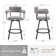 Rabassa Swivel 26" Linen Counter Stool