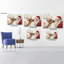 Décoration de Noël père Noël sur toile, décorations murales père Noël et wapiti, art mural de Noël père Noël-1345827007
