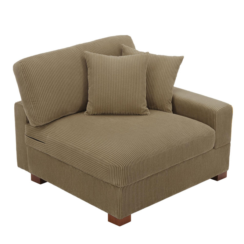 Milbrey 104.1Cm Wide Armchair, Camel Corduroy