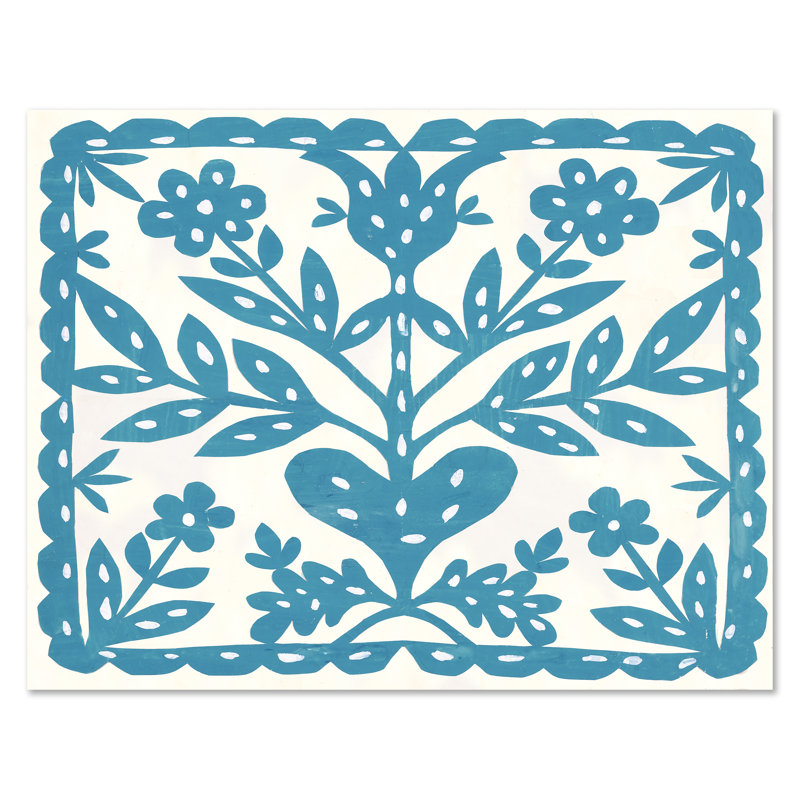 «Blue Flower» par Paule Marrot - impression, Unframed, H 42 po x l 54 po x P 1,25 po