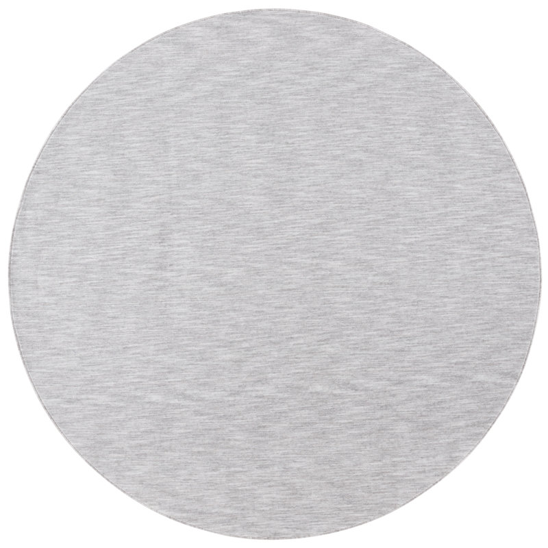 Tapis de couleur unie Jerald Performance, Rond 6 pi 7 po