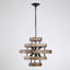 Lustre géométrique en bois 6 lumières Dendy