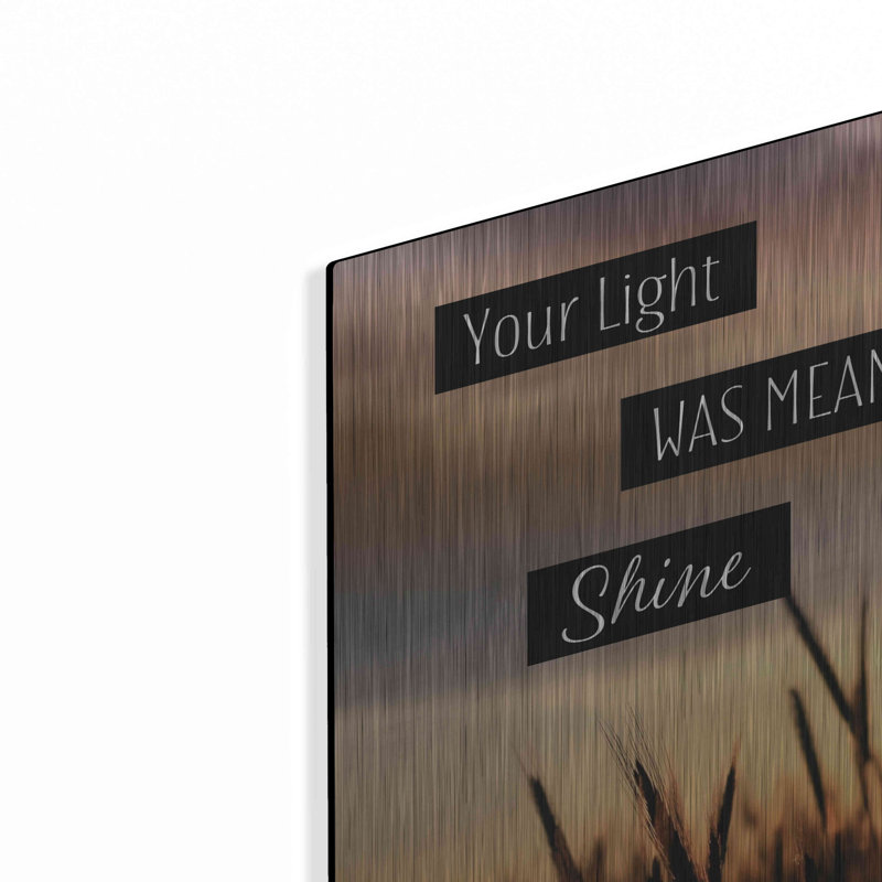 «Your Light» par Lori Deiter, art mural en métal, 24 po x 16 po