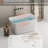 49 - Inch Acrylic Freestanding Soaking Tub, Square Shaped, Drain, High Gloss White, Compact For Modern Bathrooms Bathroom