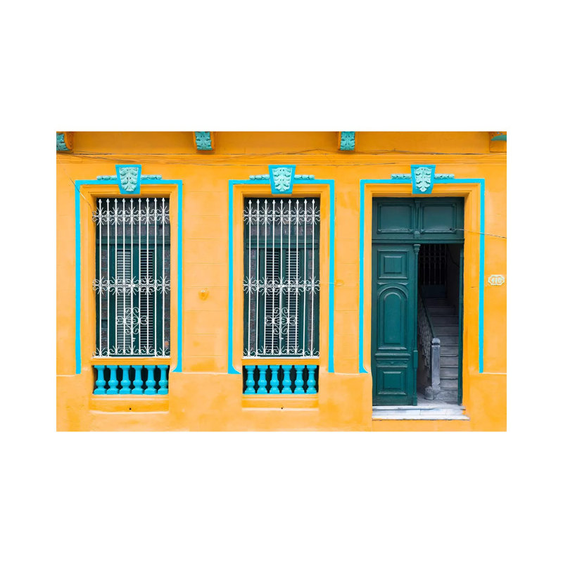 Havana Orange FaÃ§ade by Philippe Hugonnard - Wrapped Canvas Print, 20.32 cm H x 30.48 cm W