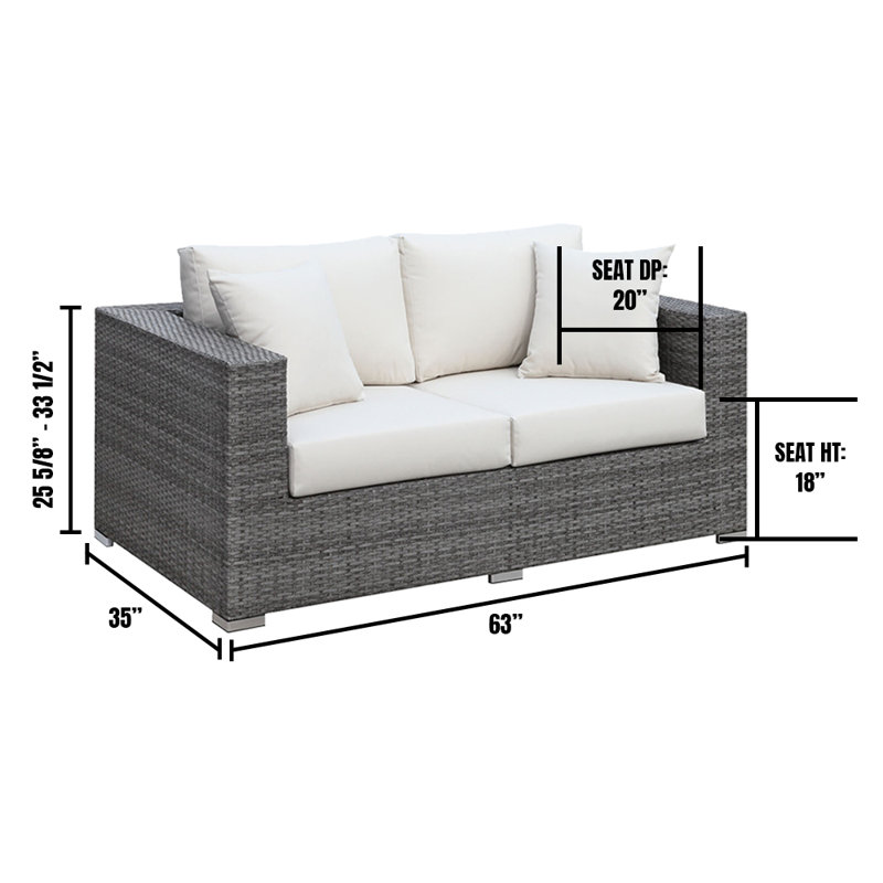 Nathain 35'' Reception Loveseat