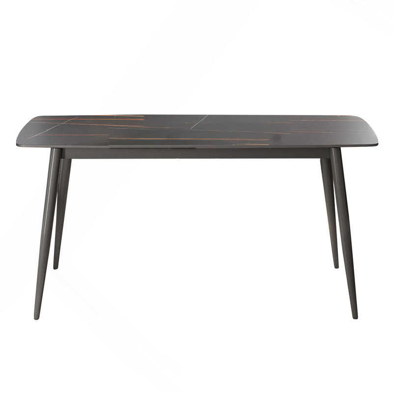 Table de salle à manger 62,99 po Modern Stone, Noir