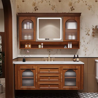 Medieval style bathroom cabinet.