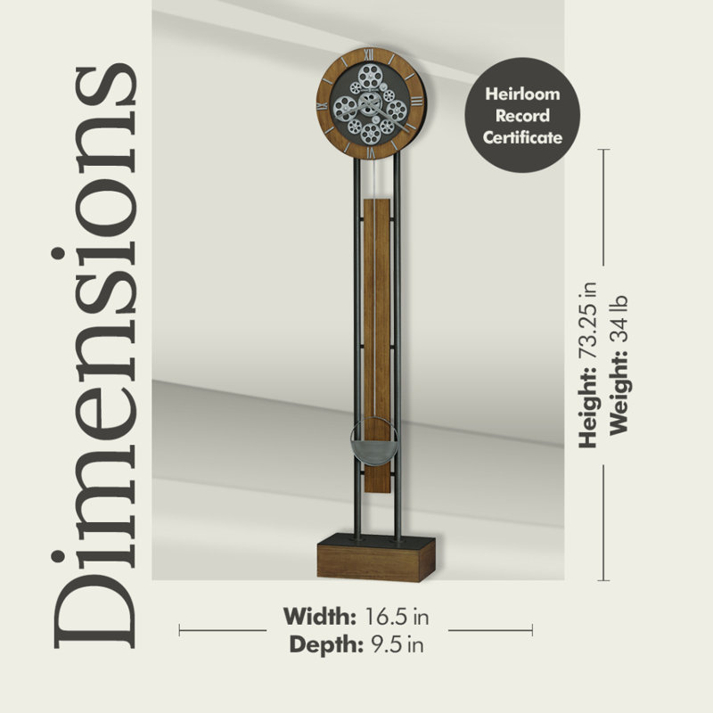 Keanu 73.25'' H Grandfather Clock