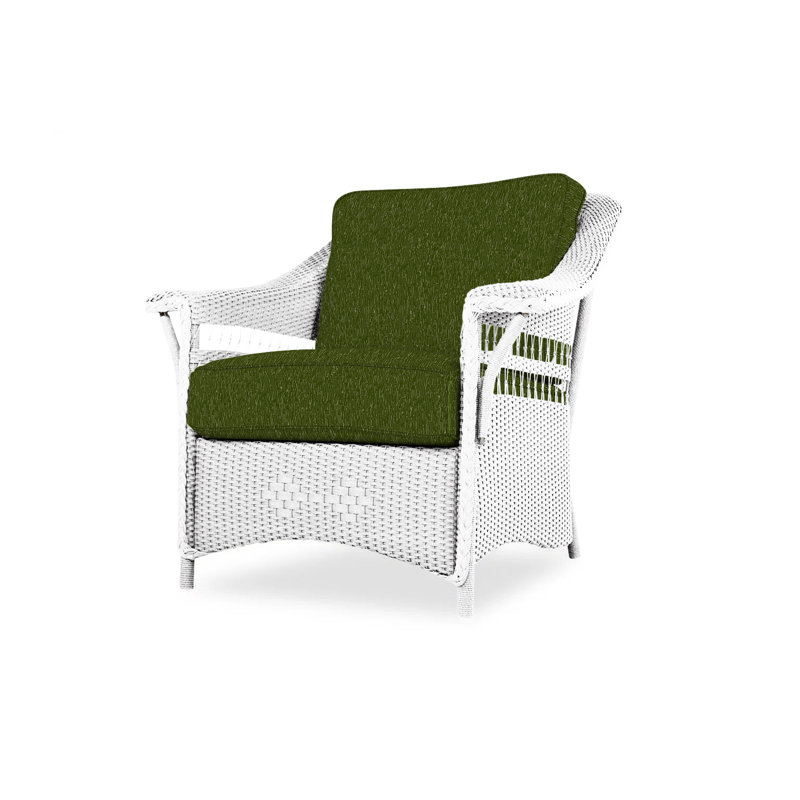 Nantucket Outdoor Lounge Chair, White, Bamboo Bay Sky