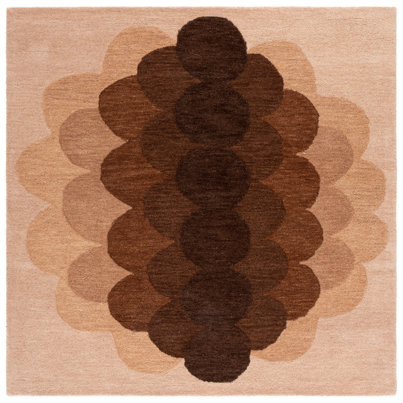 Metro Hand Tufted Wool;Cotton Geometric Indoor Rug, 6'-0" x 6'-0" Square