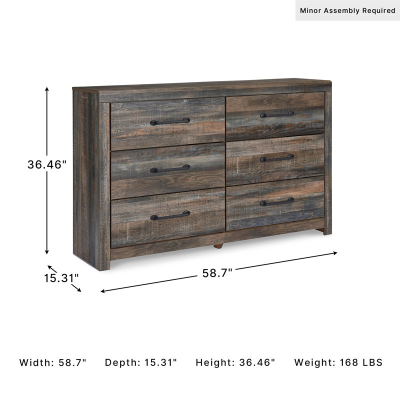Commode double 6 tiroirs Drystan