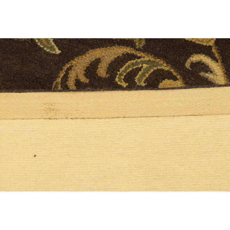 Tapis traditionnel brun foncé 9 pi 5 po x 13 po