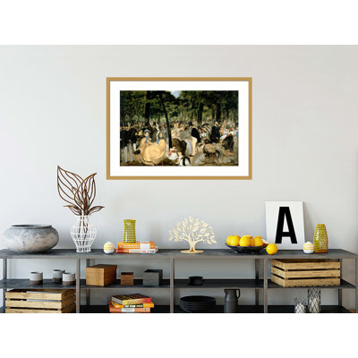 «Music in the Tuileries Gardens» par Édouard Manet, impression giclée sur cadre