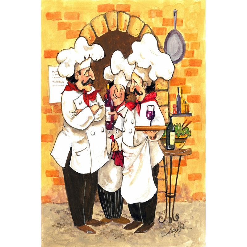 Wine Chefs by Jerianne Van Dijk - Wrapped Canvas Art Prints, 122cm H x 81cm W x 3.8cm D