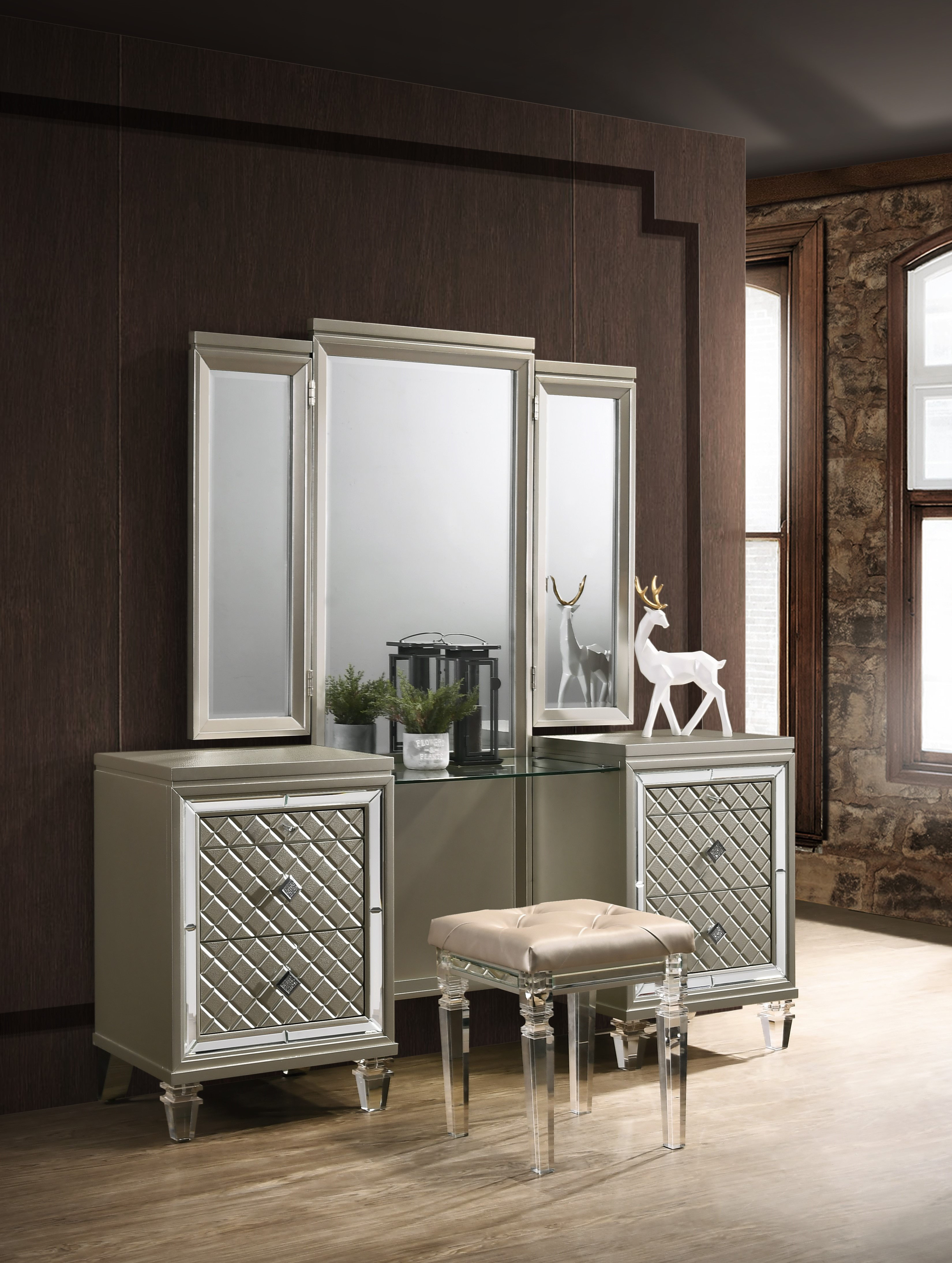 Rosdorf Park Henrik 3 Piece Vanity Set with Mirror & Reviews | Wayfair