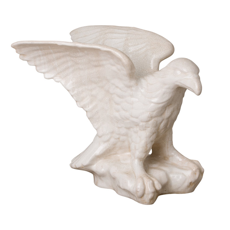 EAGLE, WHITE CRACKLE 27.5X14.5X22"H