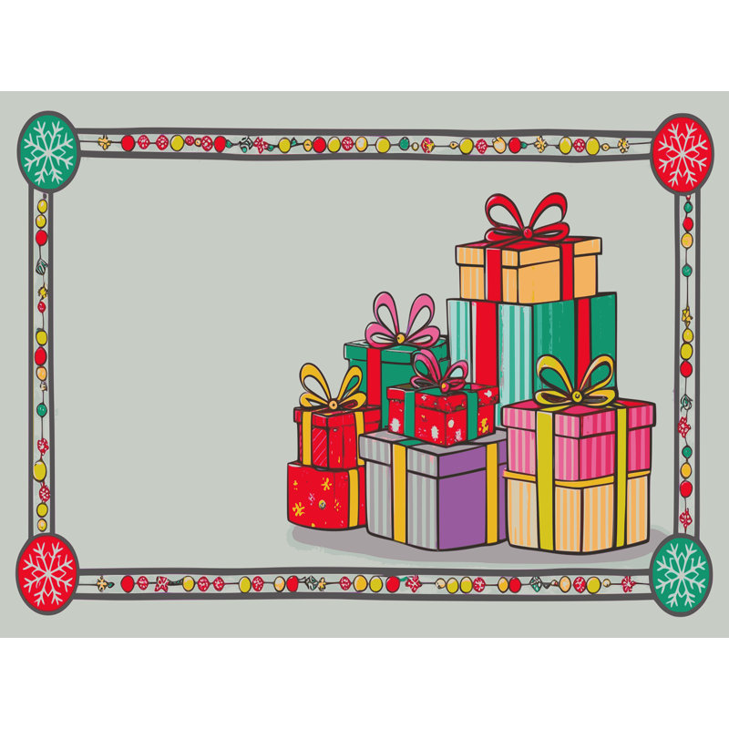 Tapis de Noël pour six fêtes Ginza, Rectangulaire 2 pi x 3 pi