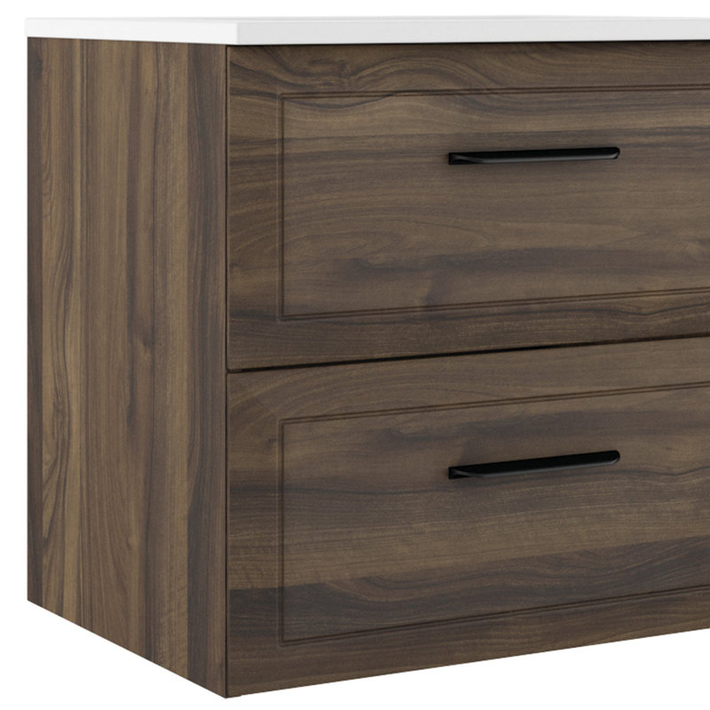 Meuble-lavabo simple Gosman, L 24 po, Marron foncé
